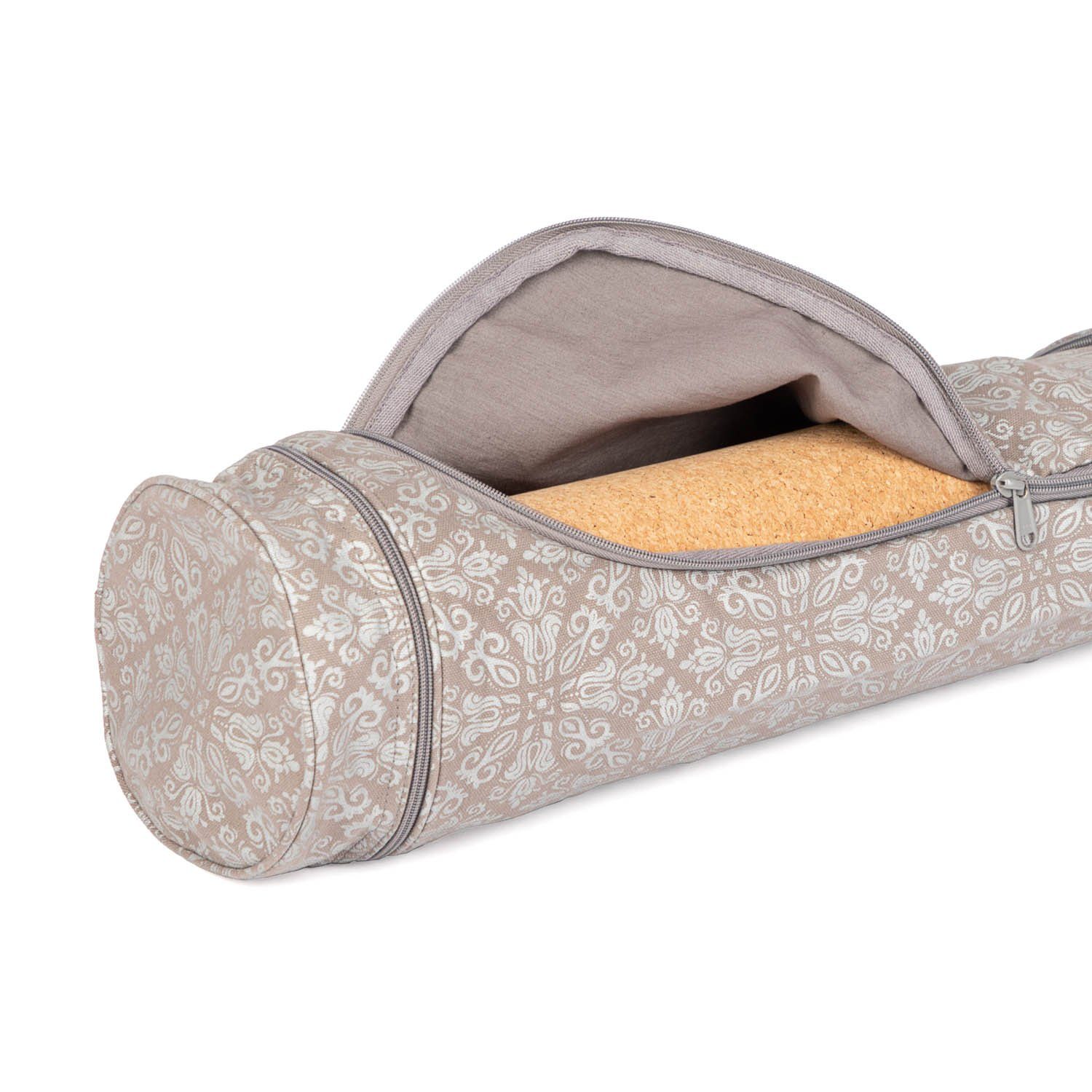 bodhi Yogatasche Yogatasche ASANA BAG COTTON 60 cm, Raja, taupe/silber günstig online kaufen