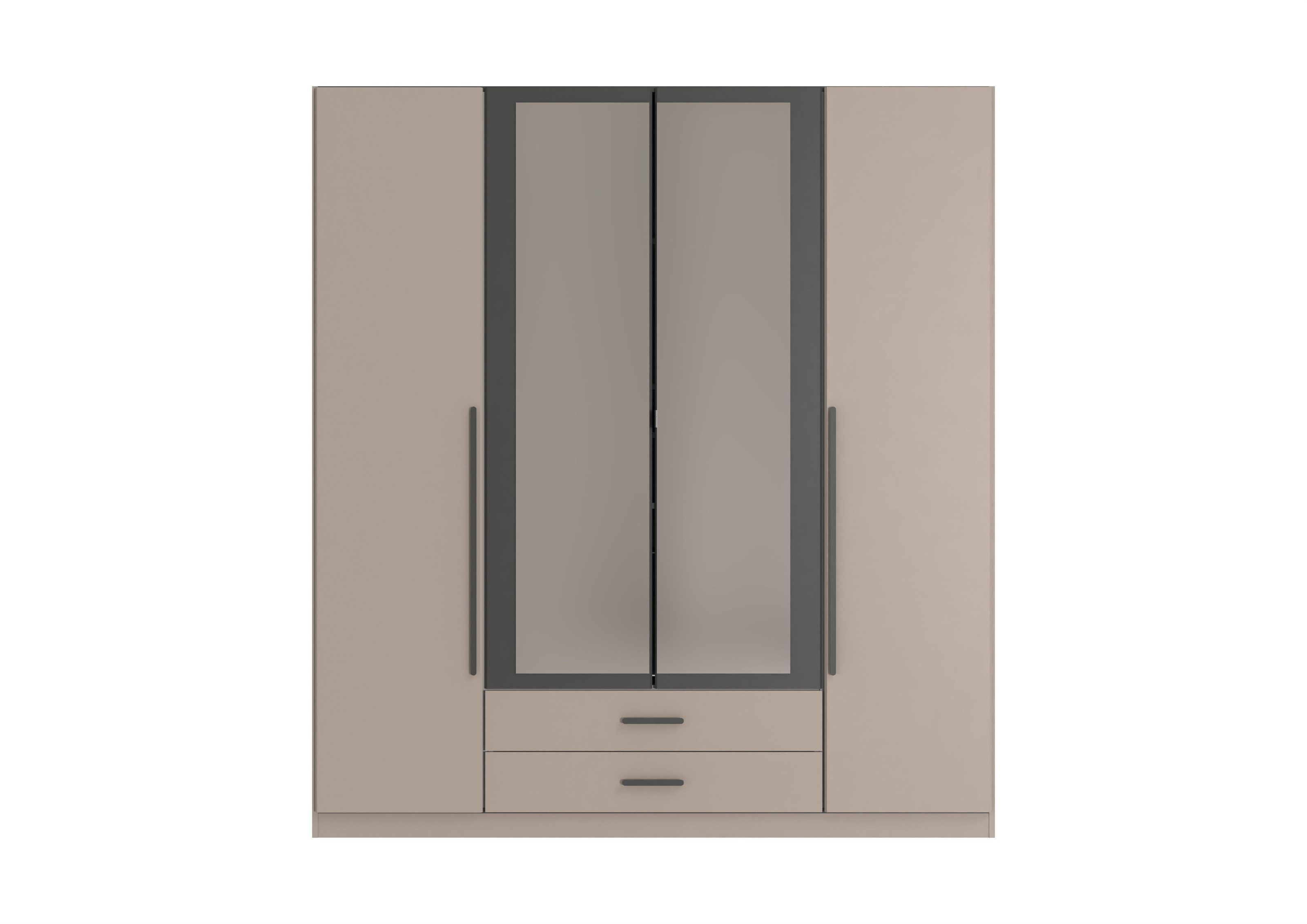 freiraum Drehtürenschrank MARBURG in SAHARAGRAU - 180x199x58cm (BxHxT)