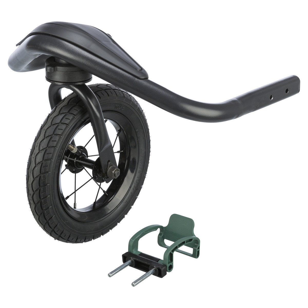 Tierfahrradkorb Jogger-Umbausatz für Fahrrad-Anhänger grau/salbei