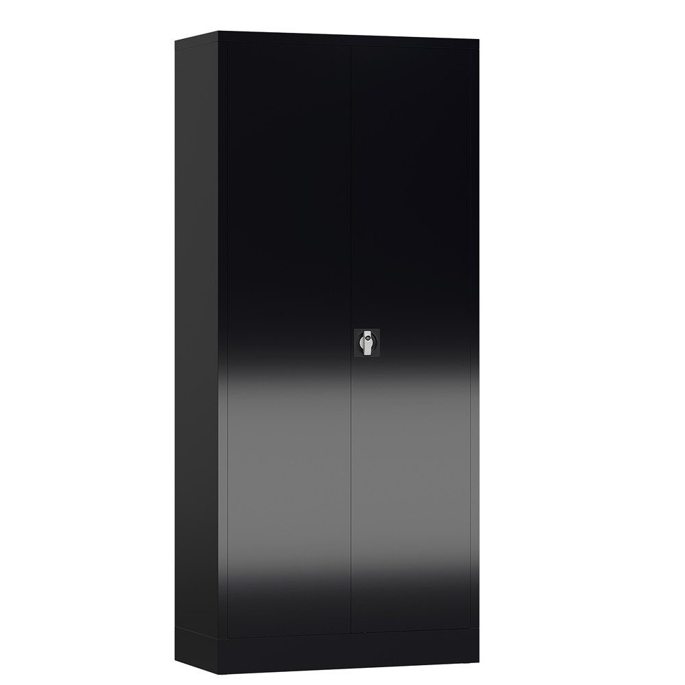 Steelboxx Mehrzweckschrank Aktenschrank Metallschrank 4 Fachböden 180x80x38cm (1-St) Komplett montiert und verschweißt, keine Montage erforderlich