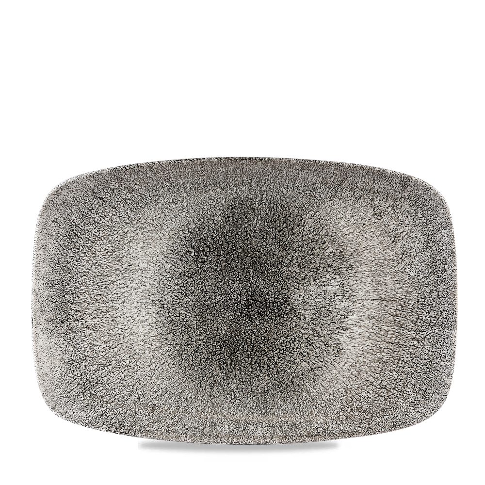 Servierplatte Super Vitrified Studio Prints Raku Quartz Black Oblong