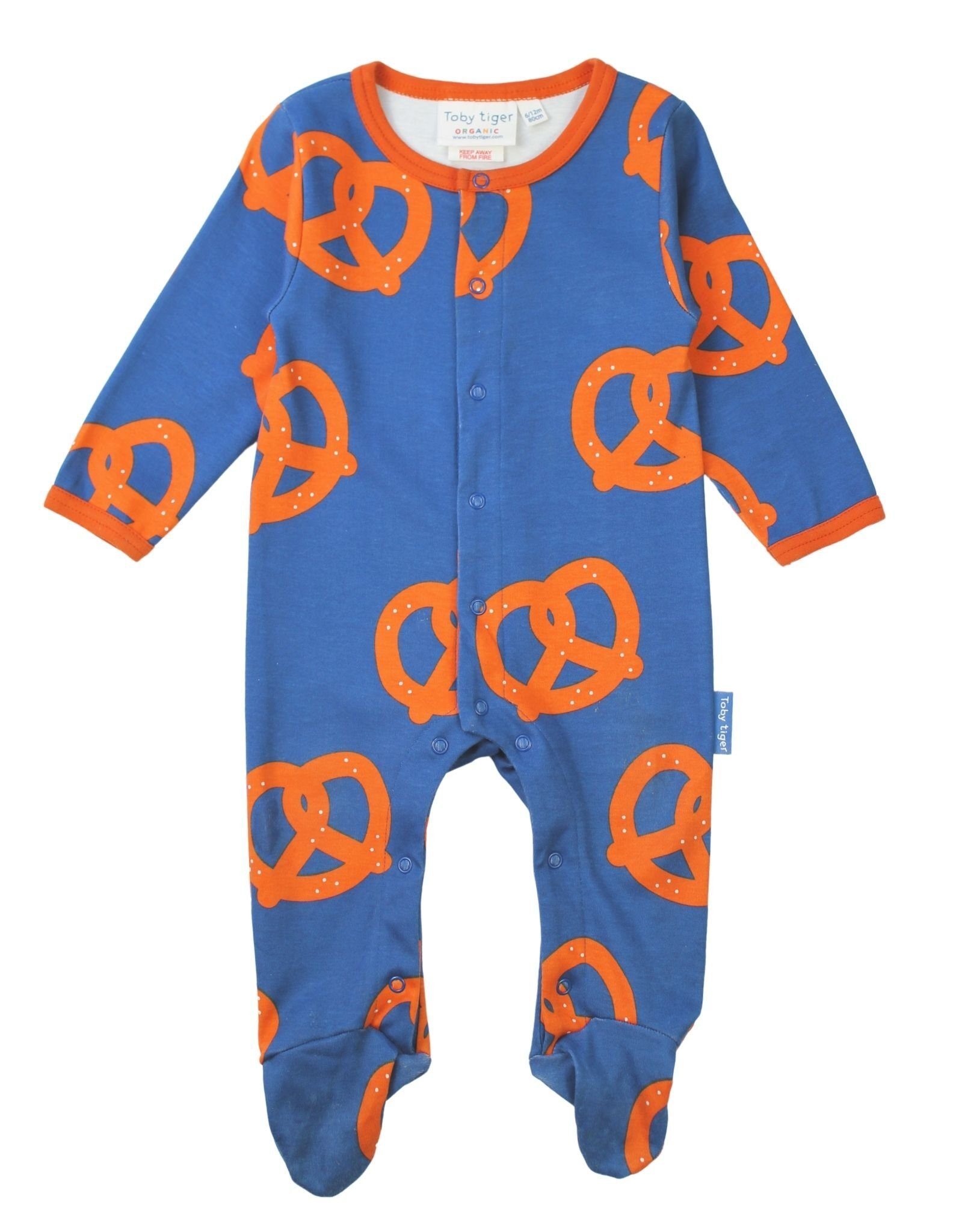Toby Tiger Schlafanzug Schlafanzug mit Brezel Print