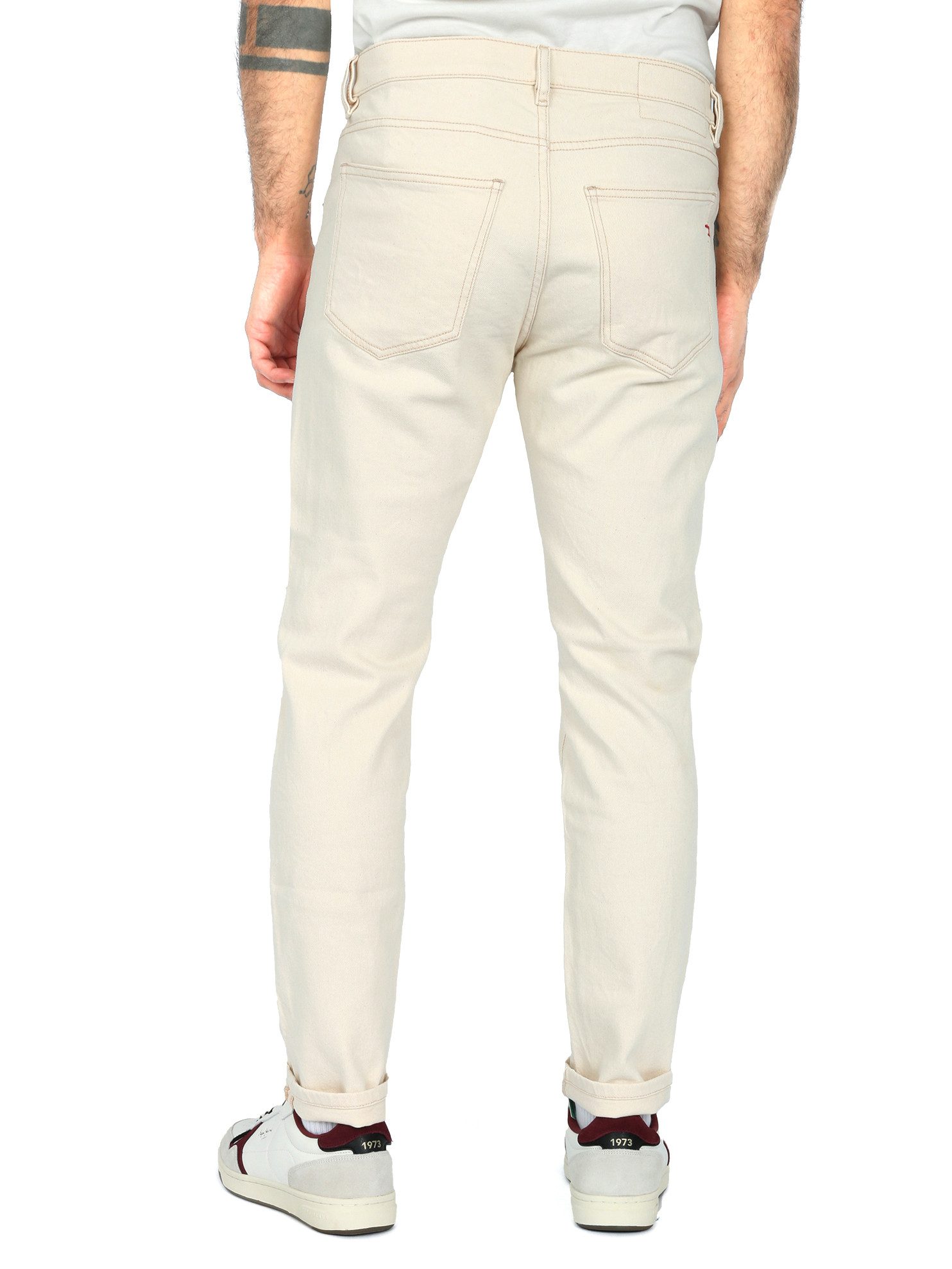 Diesel Slim-fit-Jeans Cremeweiß mit Knitter-Look - günstig online kaufen