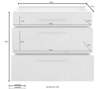 wiho Küchen Unterschrank Flexi2 Breite 90 cm