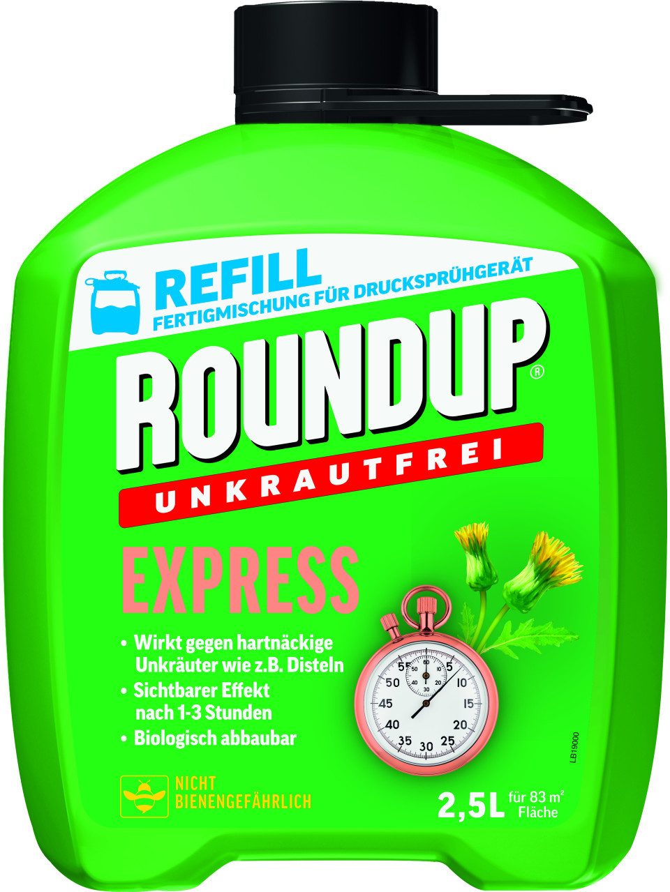 ROUNDUP Unkrautbekämpfungsmittel Roundup Unkrautfrei Express Fertigmischung 2,5 L