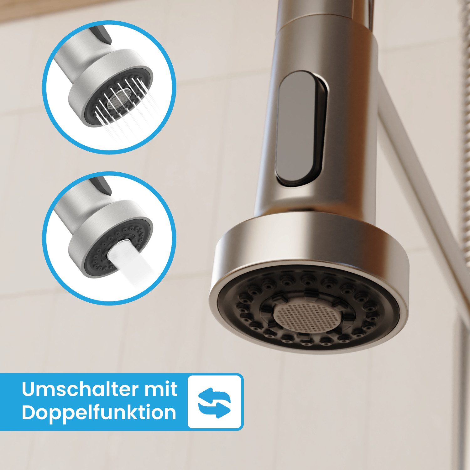 Bächlein Spültischarmatur Elegante Küchenarmatur Nedo (Edelstahl günstig online kaufen