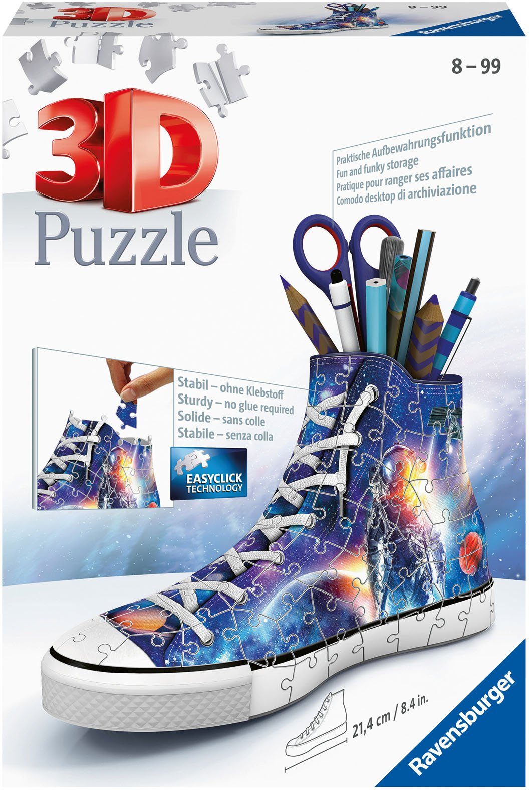 Ravensburger 3D-Puzzle Sneaker - Astronauten im Weltall, 108 Puzzleteile, FSC® - schützt Wald - weltweit; Made in Europe