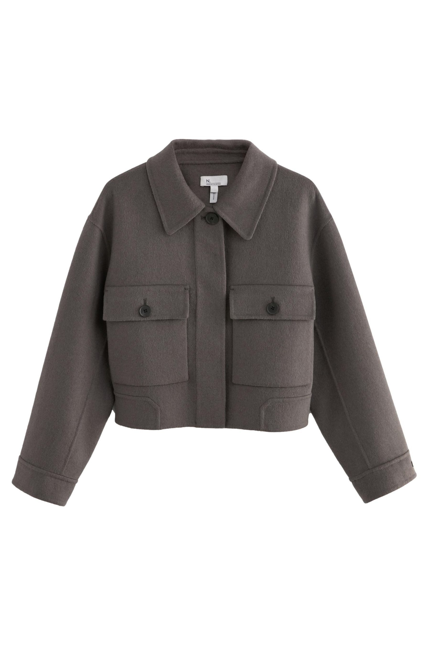 Hemdjacke Von Hand genähte Hemdjacke mit hohem Wollanteil