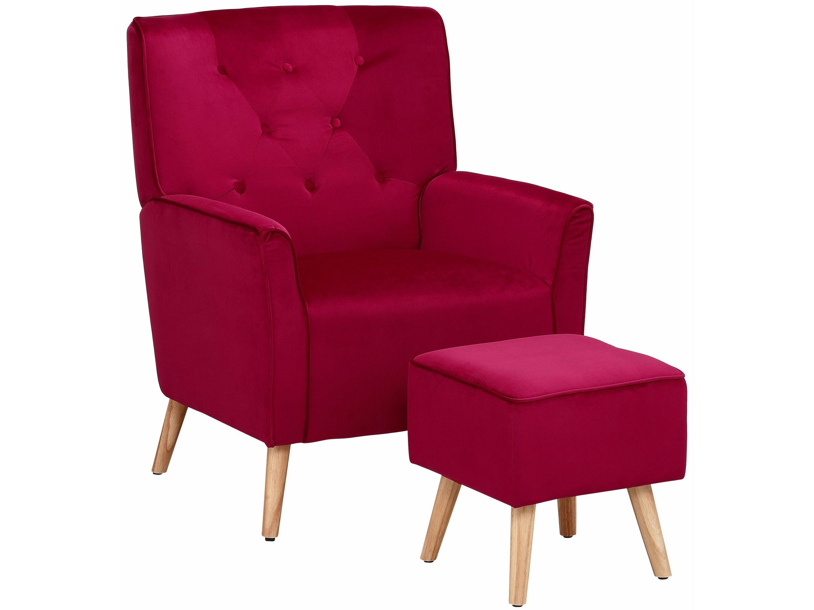 (Set Farben Erhältlich und loft24 verschiedenen in Hocker), mit Mike Materialien Stuhl rot und Sessel