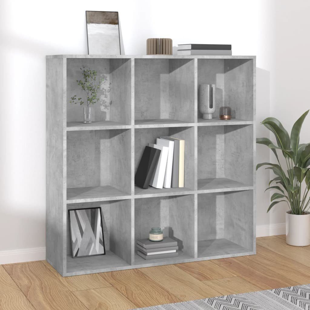 Bücherregal Betongrau 98x30x98 Holzwerkstoff furnicato cm