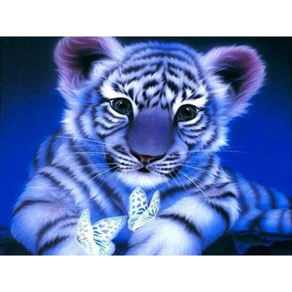 Pilot Pen Bügelperlen PRACHT Diamond Painting Babytiger 40x30cm