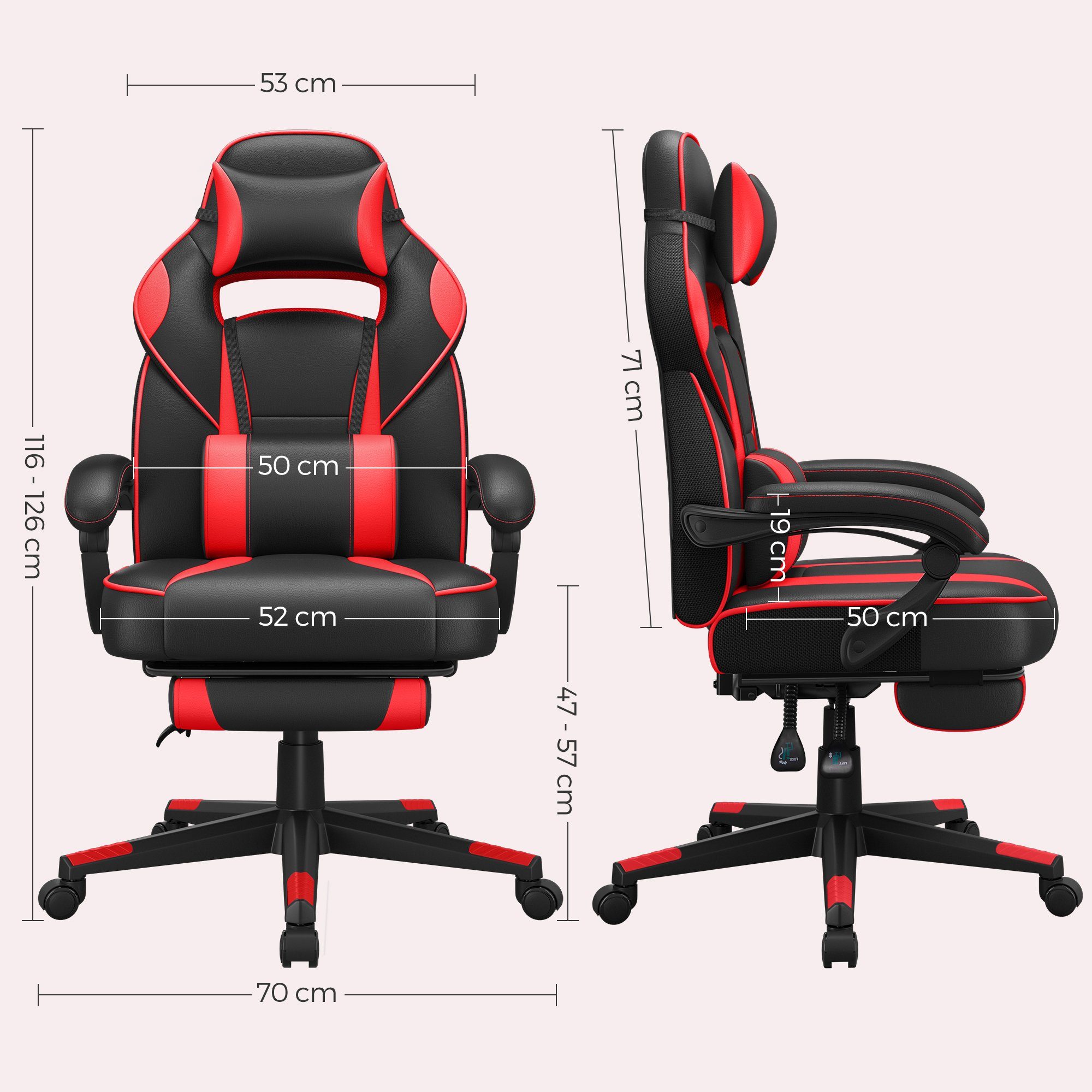 SONGMICS Gaming-Stuhl, ergonomischer Bürostuhl, Home-Office günstig online kaufen