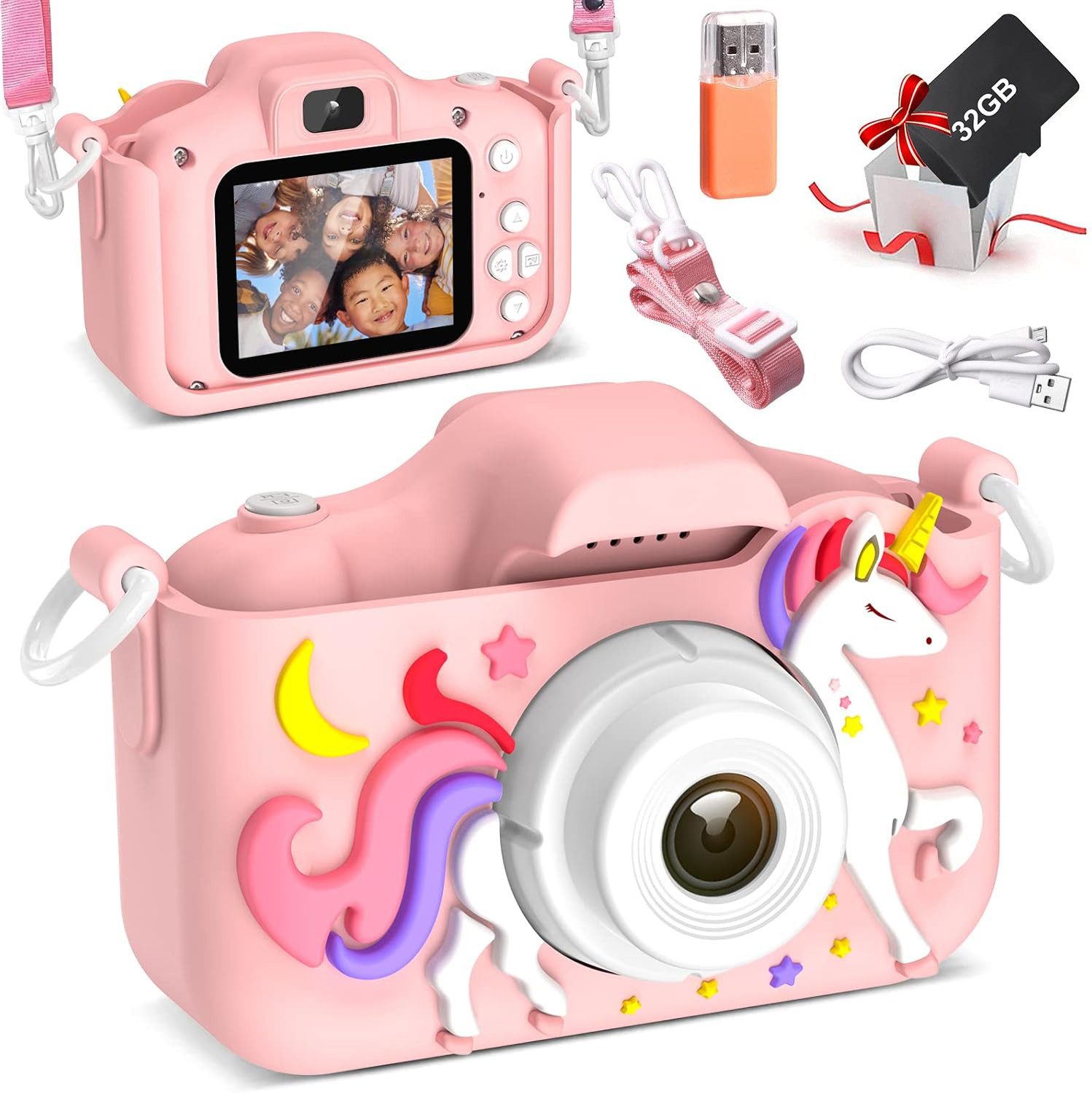 Kityhome Spielzeug-Kamera Kinderkamera,2" Display 1080P,Selfie Digitalkamer günstig online kaufen