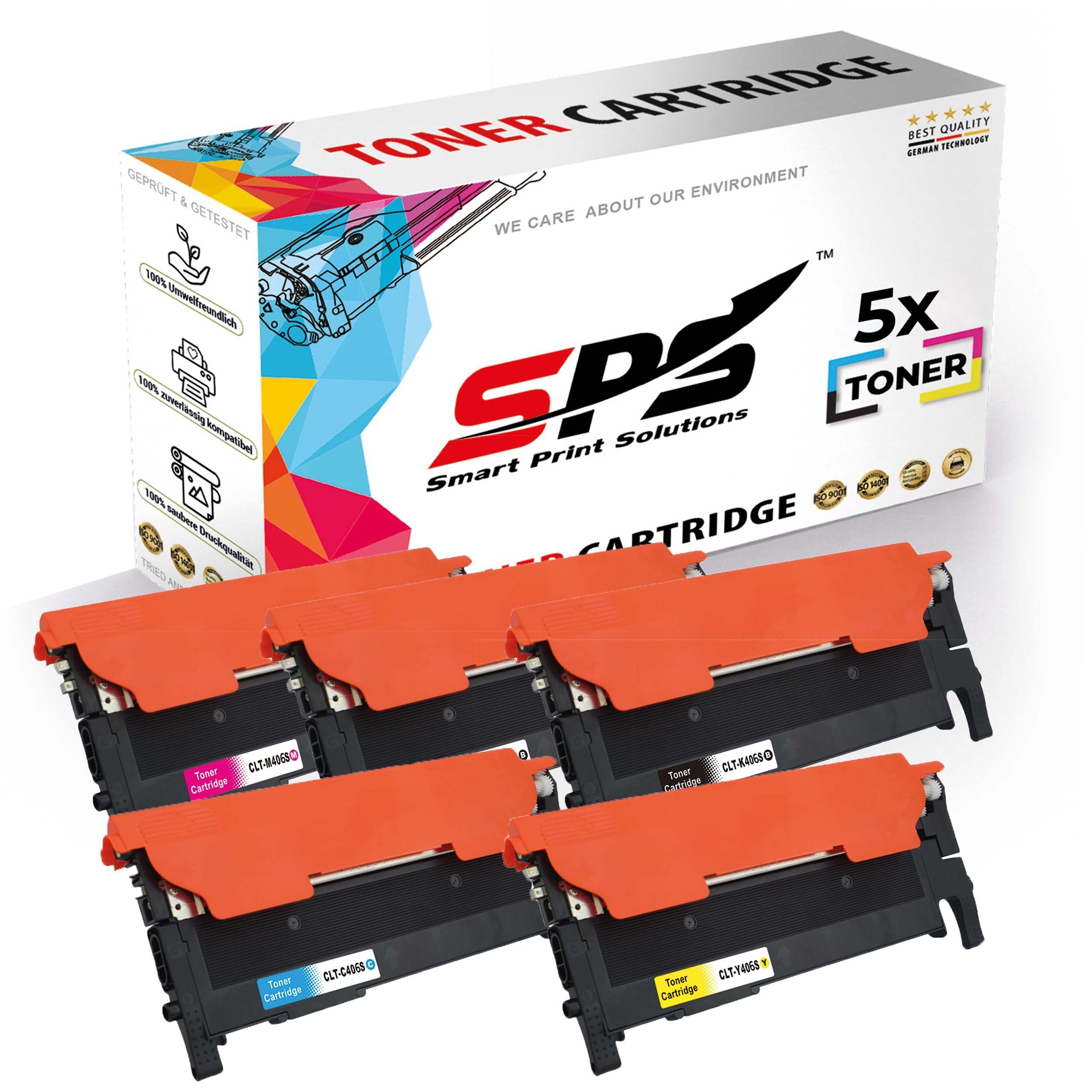 SPS Tonerkartusche Kompatibel Xpress CLT-C406S, Samsung C410W C406 (5er für Pack)