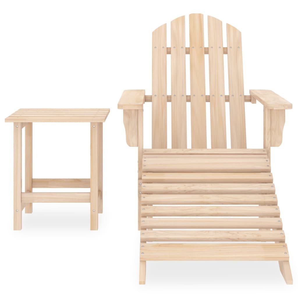 furnicato Gartenstuhl Adirondack-mit Fußstütze & Tisch günstig online kaufen