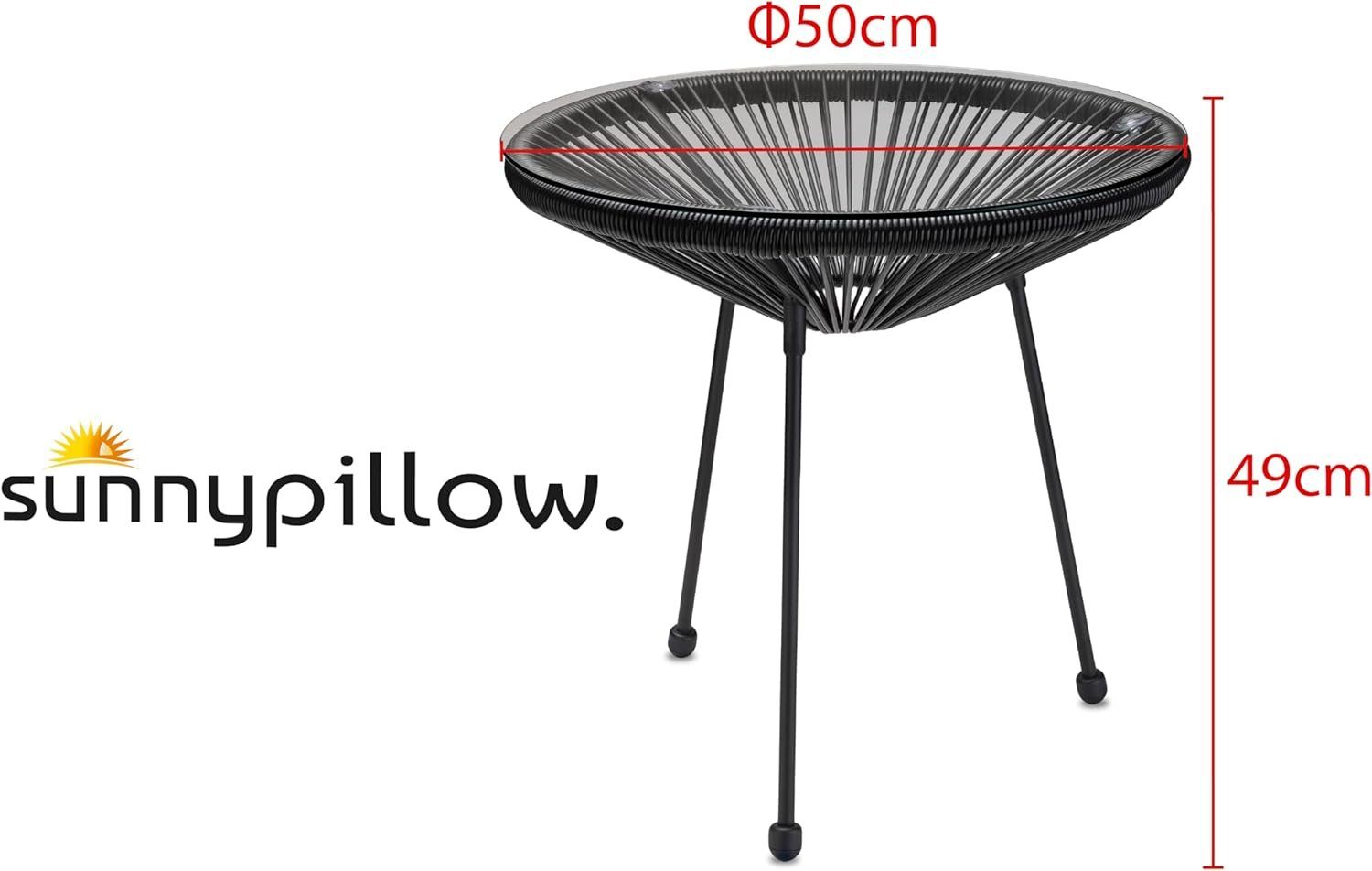 sunnypillow Gartenstuhl 2er Set Acapulco Gartenstühle günstig online kaufen