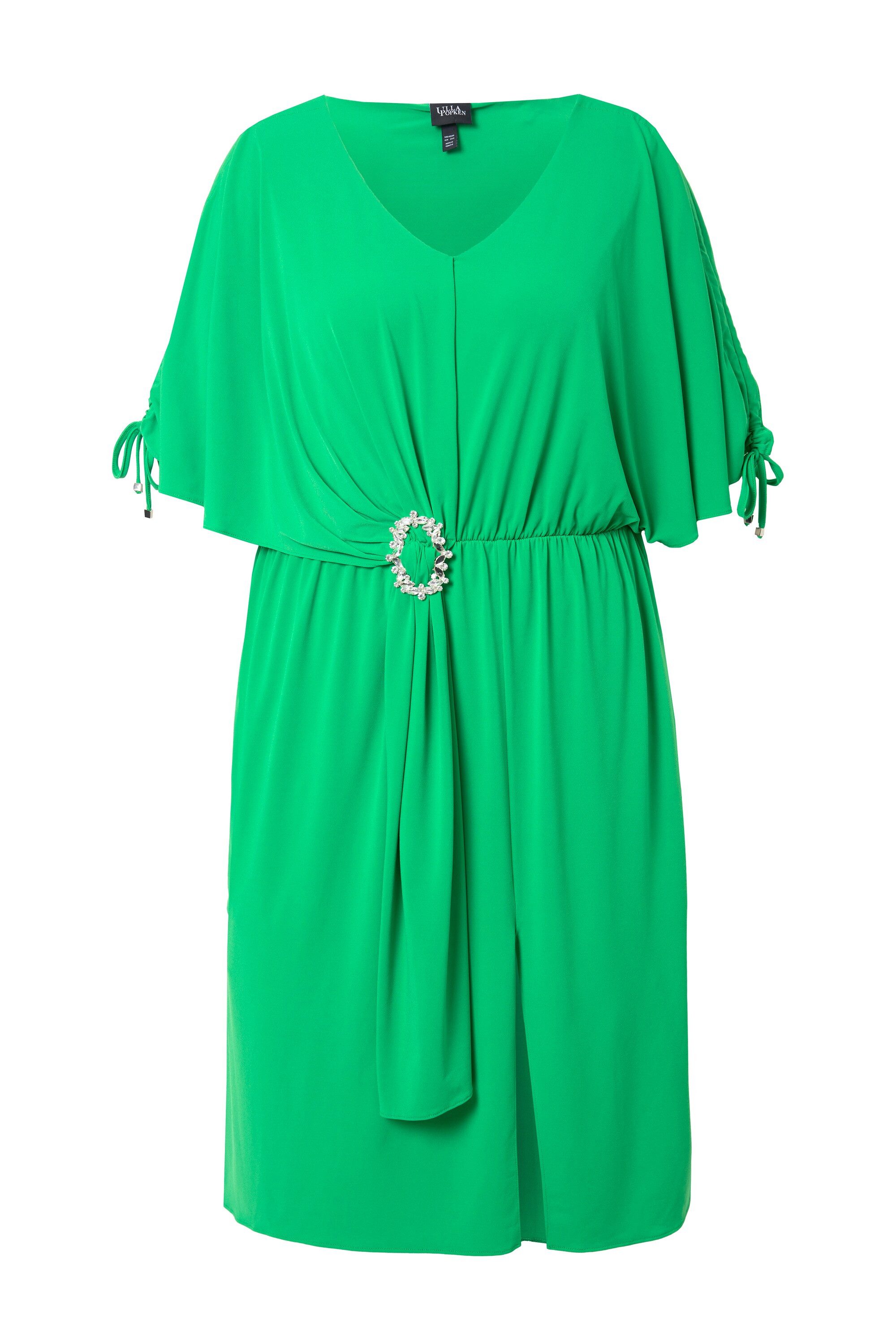 Ulla Popken Cocktailkleid Midikleid drapiert Oversized günstig online kaufen