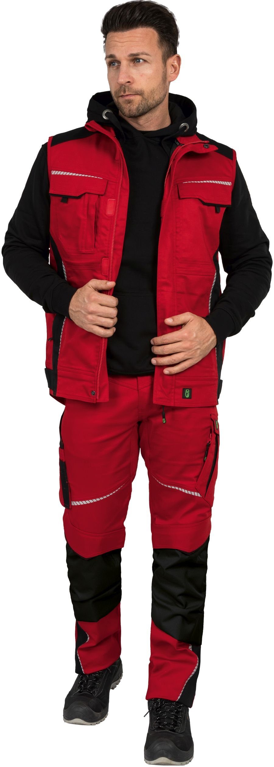 Leibwächter Arbeitshose Herren Flex-Line Cargohose, Bequeme Workwear, 290g/m² (Arbeitsbekleidung) dehnbar durch Elastan (Spandex), Waschbar bis 60°C & trocknergeeignet