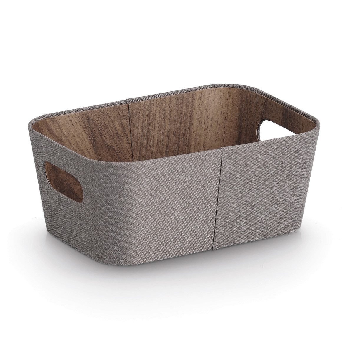 Zeller Present Aufbewahrungsbox, Pappe/Polyester, braun, ca. 26 x 18 x 11 cm
