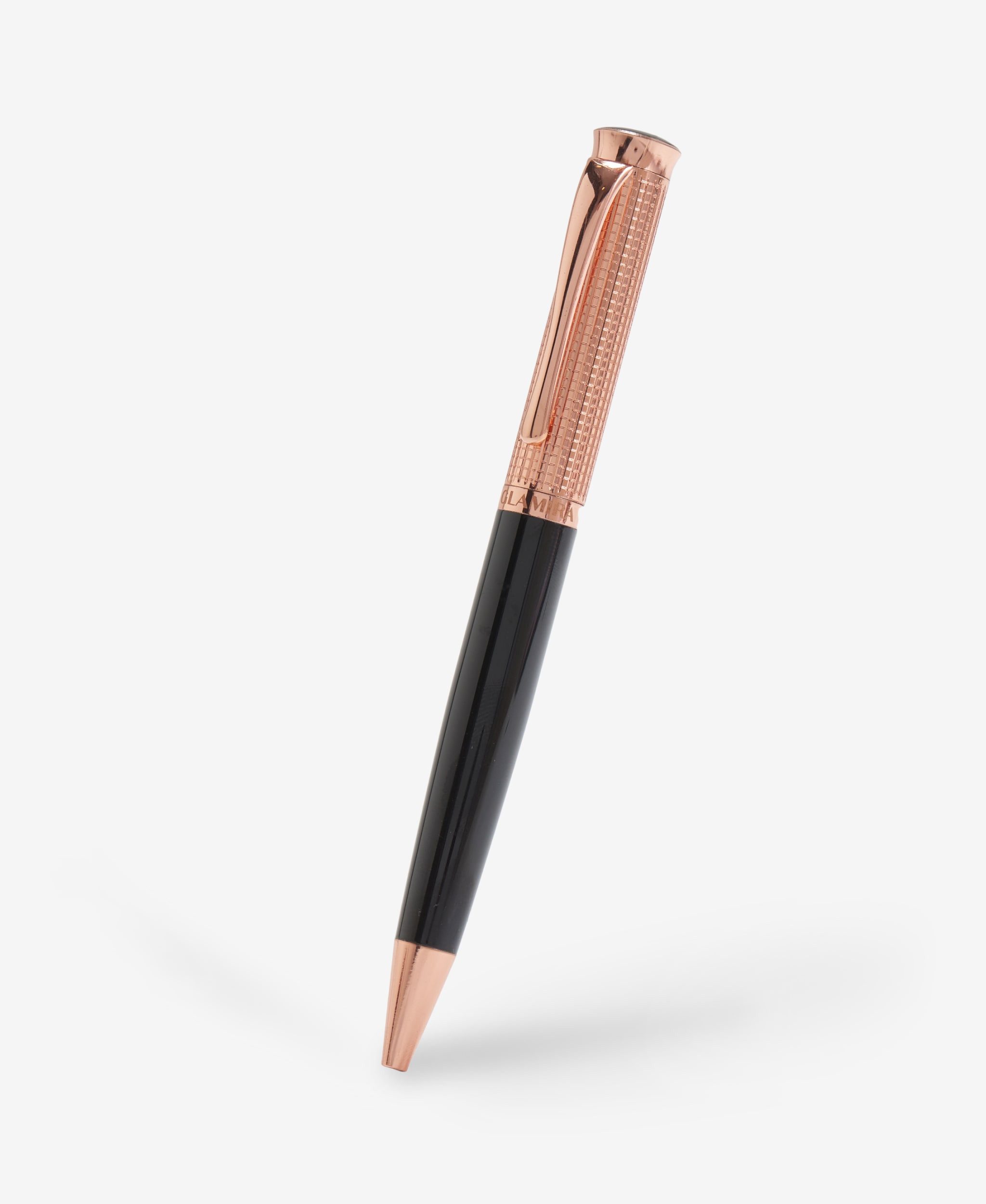 GLAMIRA Kugelschreiber Metallkugelschreiber - Schwarz mit Roségold, (1-tlg), elegantes Design, Metallgehäuse