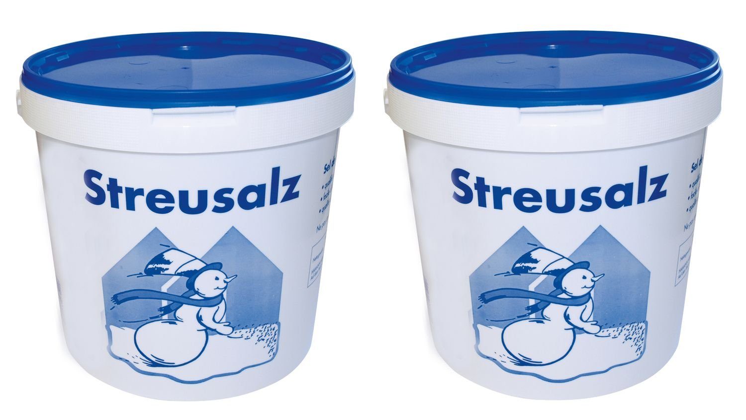 BURI Streuwagen 2x 10kg Streusalz im Eimer Auftausalz Straßensalz Tausalz Streumittel