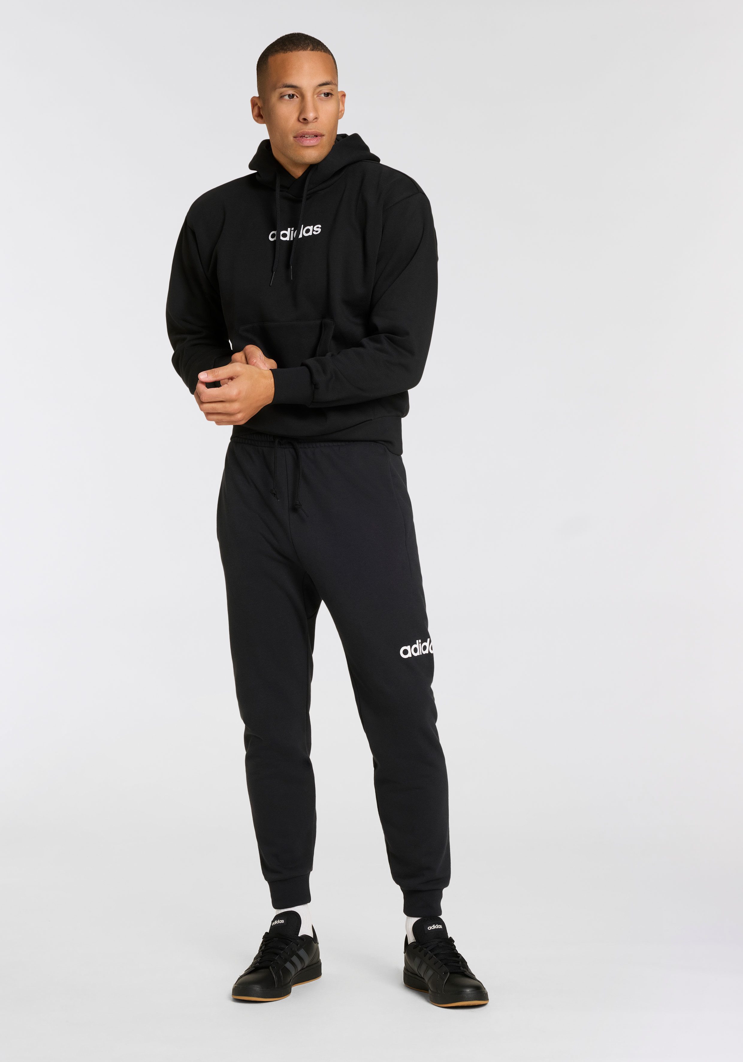 adidas Sportswear Sporthose ESSENTIALS LINEAR FRENCH TERRY aus Baumwolle, Polyester und Viskose, mit Kordelverschluss