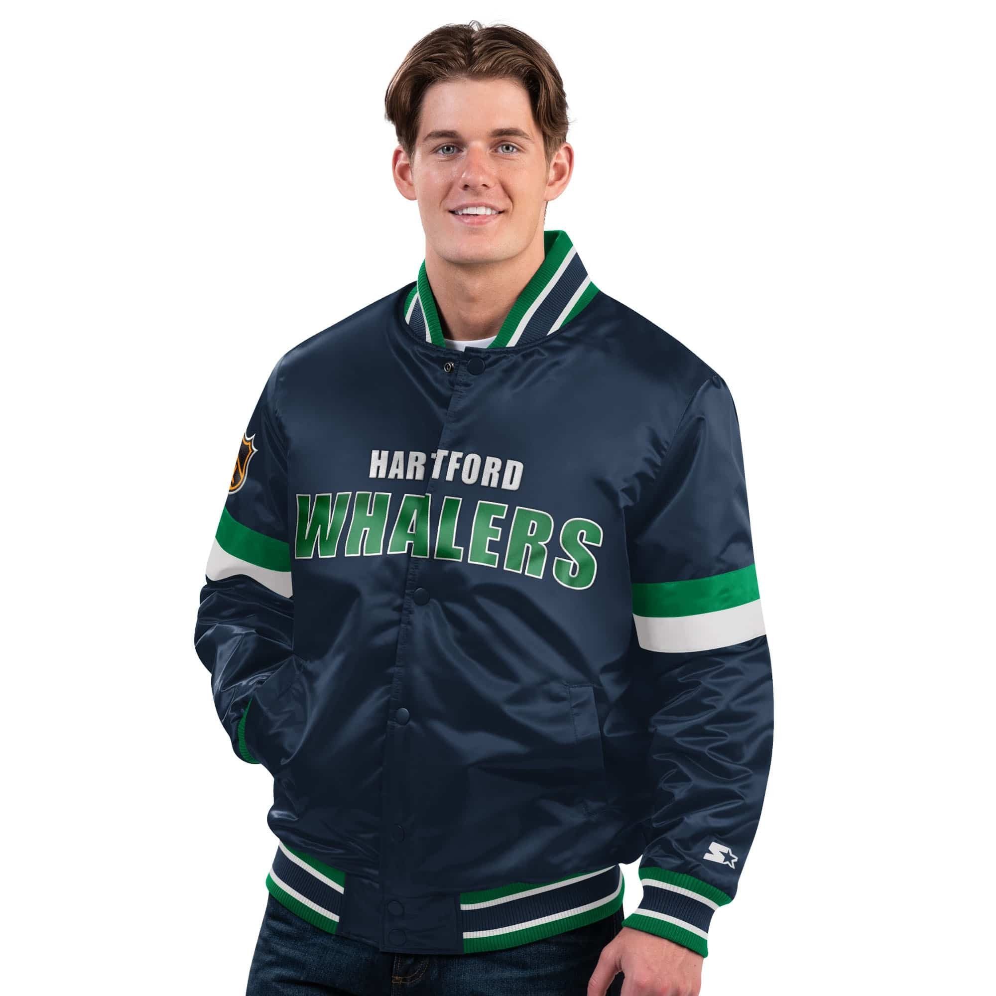 Starter Bomberjacke Starter Jacke Hartford Whalers DivePlay Satin Varsity