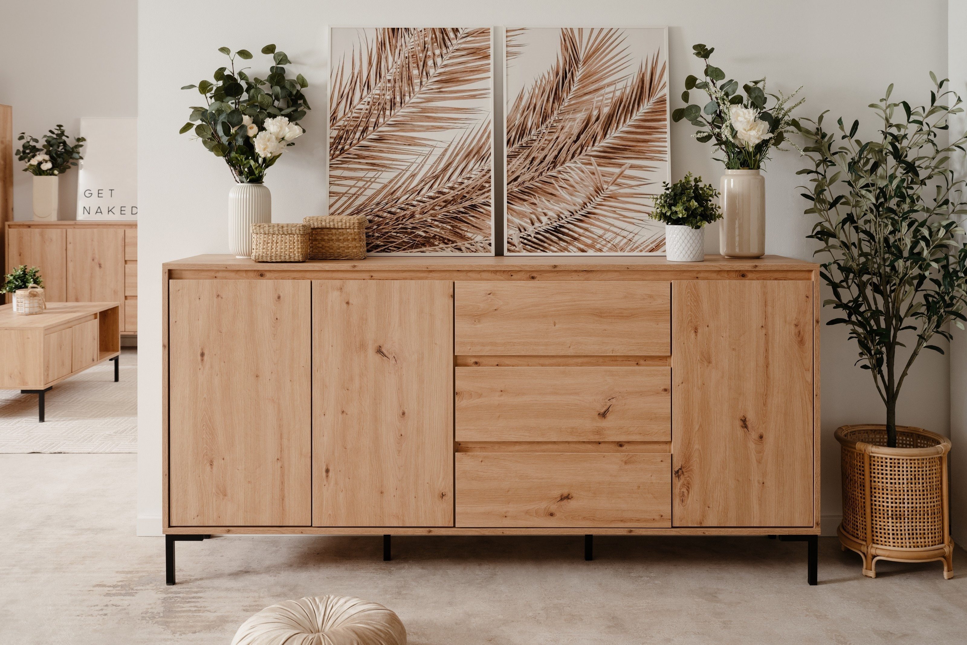 möbelando Sideboard in Dekor Artisan Oak (BxHxT: 170x87x40 cm)