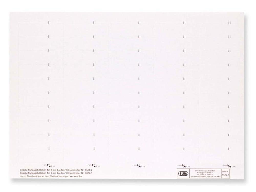 ELBA Hängeordner ELBA Beschriftungsschilder, 50 Stk.