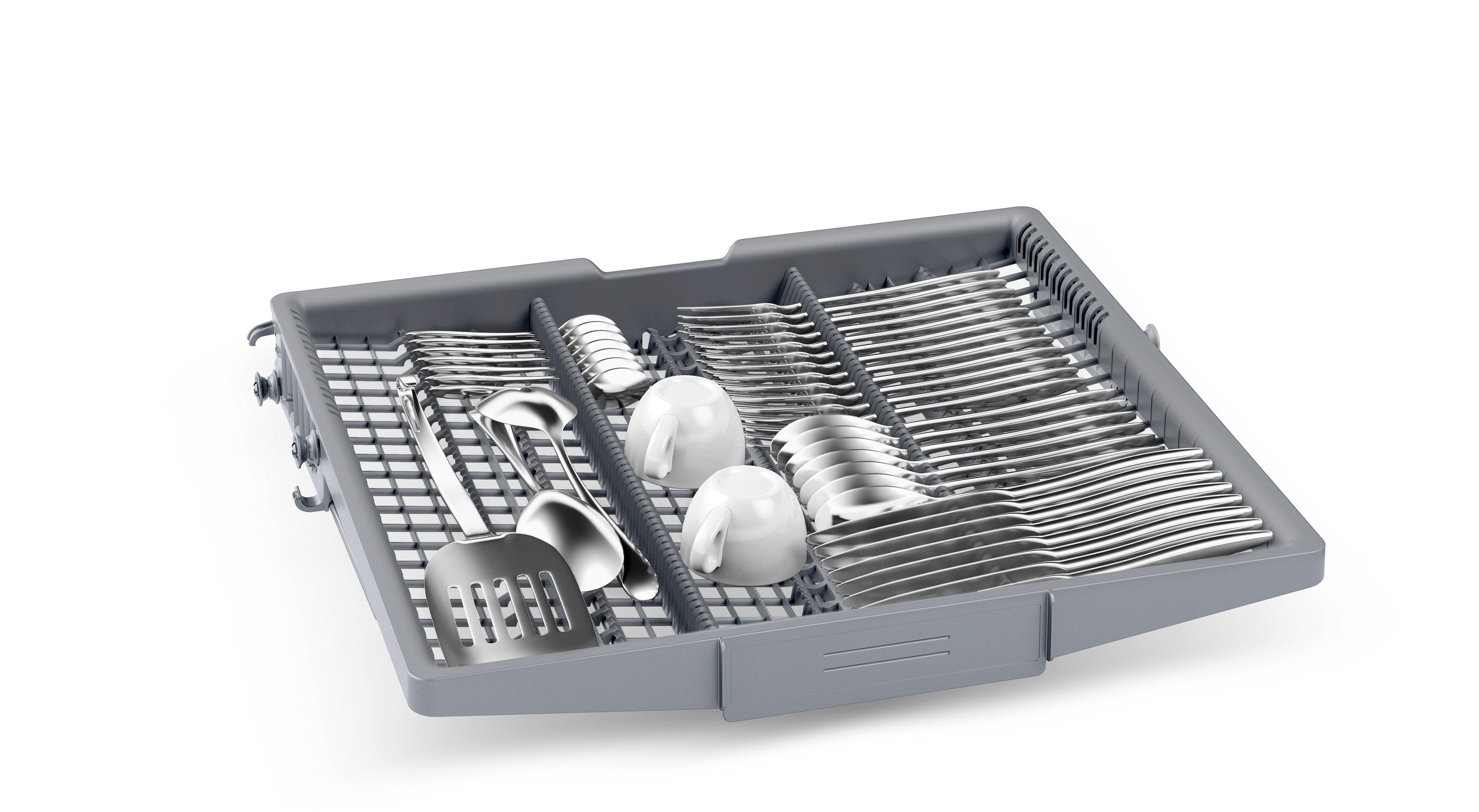 BOSCH Unterbaugeschirrspüler Serie 4 SMP4ECC72S, 14 Maßgedecke, Automatische Türöffnung für Effizienz, flexible Körbe & Schubladen – Bild 4 von 5