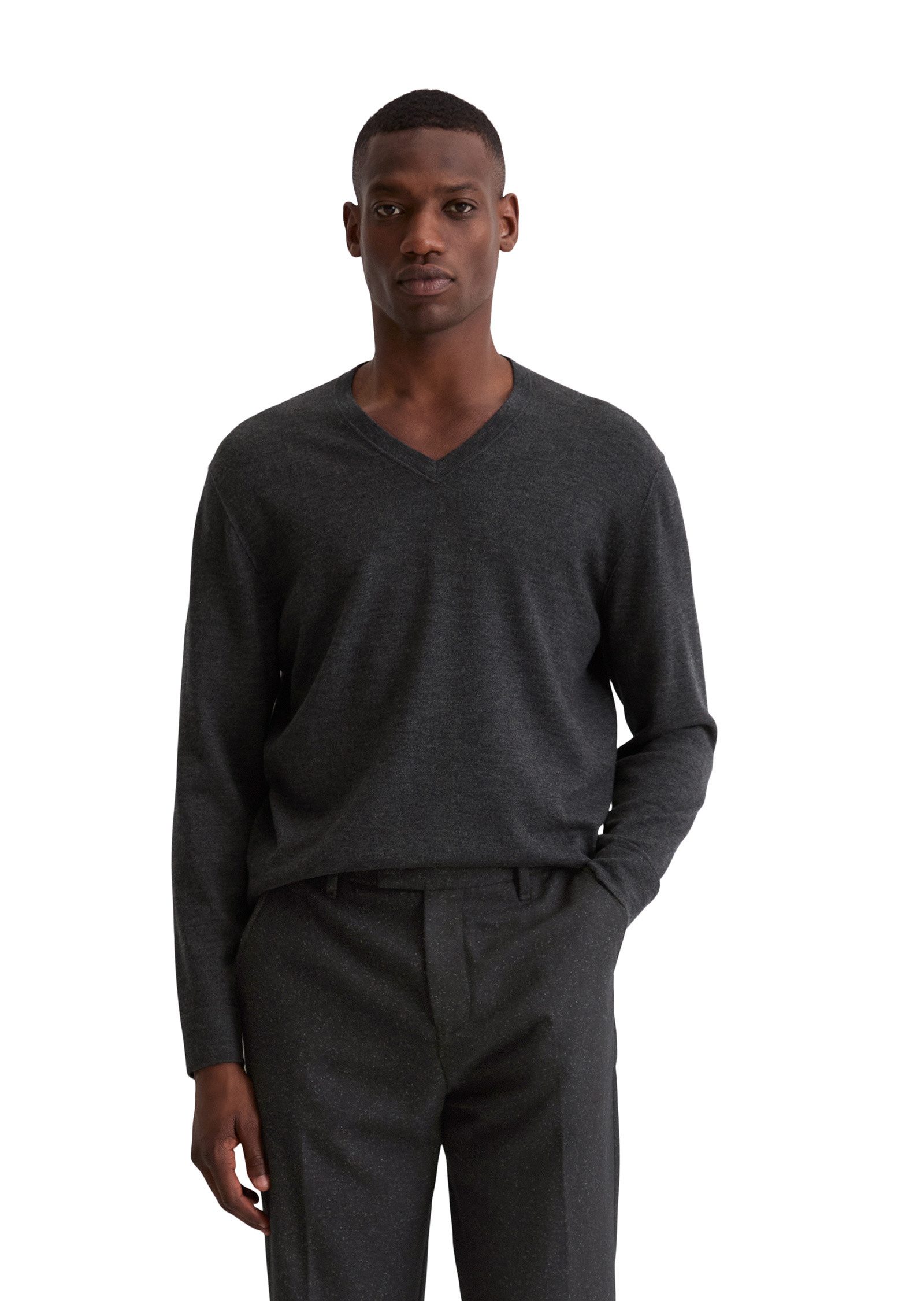 Marc O'Polo V-Ausschnitt-Pullover aus weicher Merinowolle günstig online kaufen