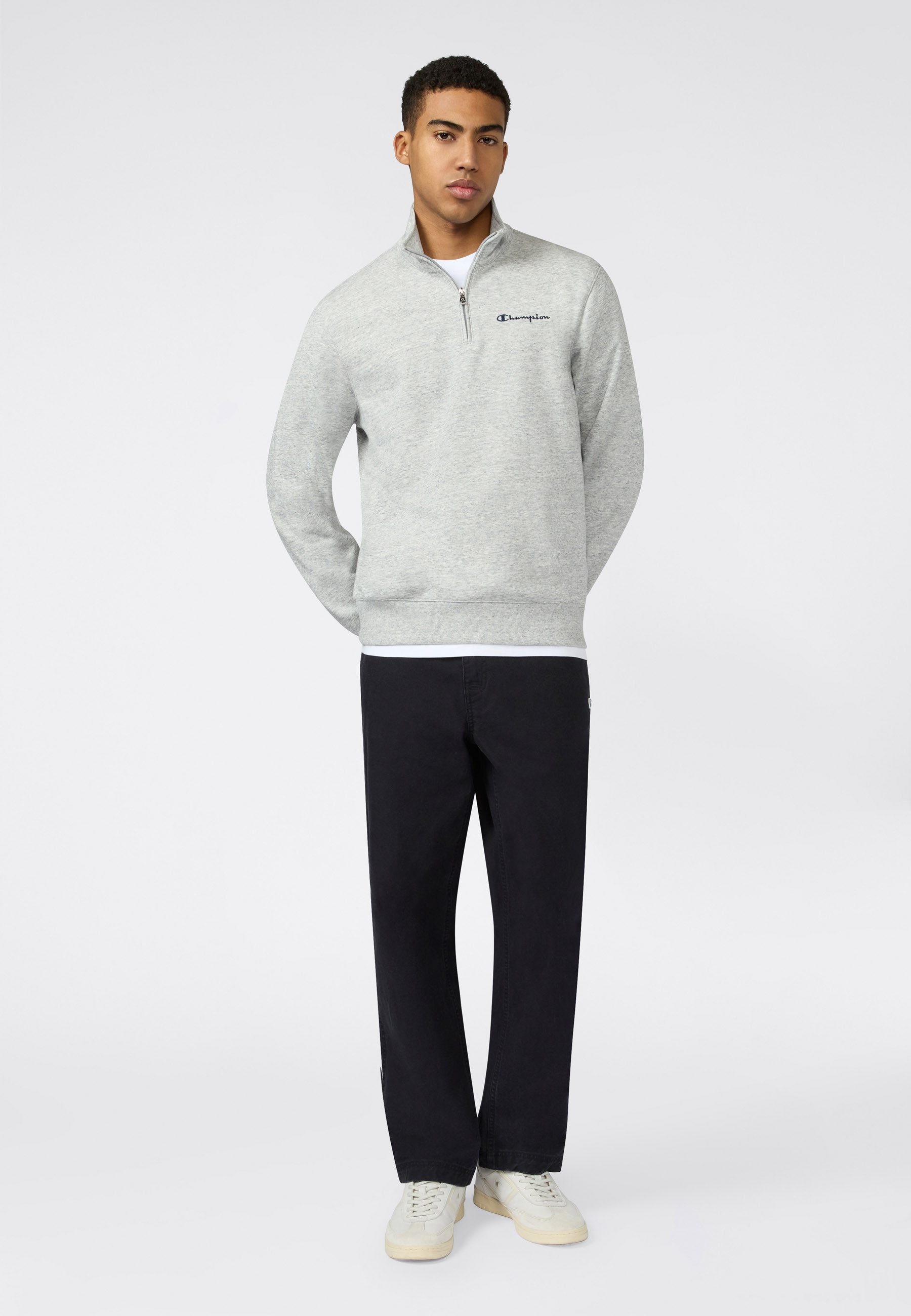 Champion Sweatshirt ICONS CONTRAST Terry Half Zip Sweatshirt mit Halb-Zip-Verschluss, aus Baumwolle und Polyester – Bild 4 von 5