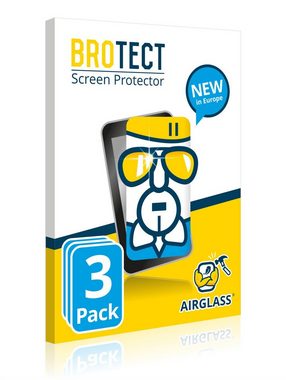 BROTECT flexible Panzerglasfolie für Albrecht DR 56+ Autoradio, Displayschutzglas, 3 Stück, Schutzglas Glasfolie klar