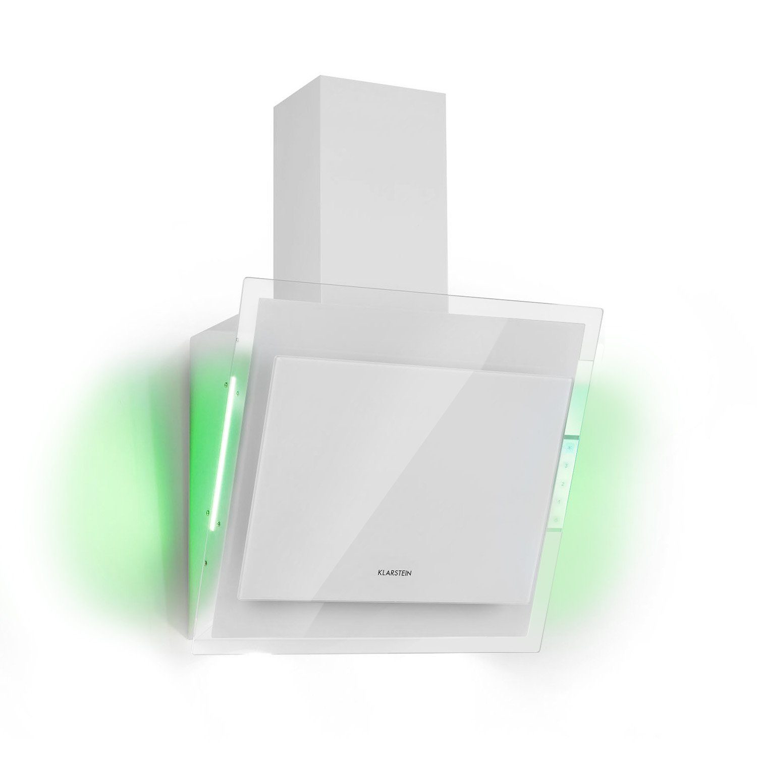 Klarstein Deckenhaube Mirage 60 Mirage 60, Dunstabzugshaube 550 m³/h Touch-Panel Ambient EEC A++ weiß