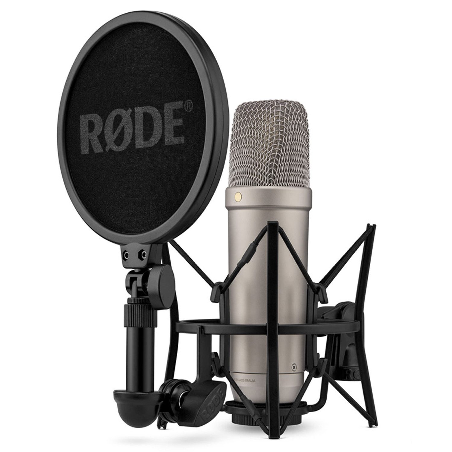 RØDE Mikrofon Rode Studio-Mikrofon NT1 5th Generation mit geradem Mikrofonständer (Analog), Vorteils-Set mit Mikrofonständer