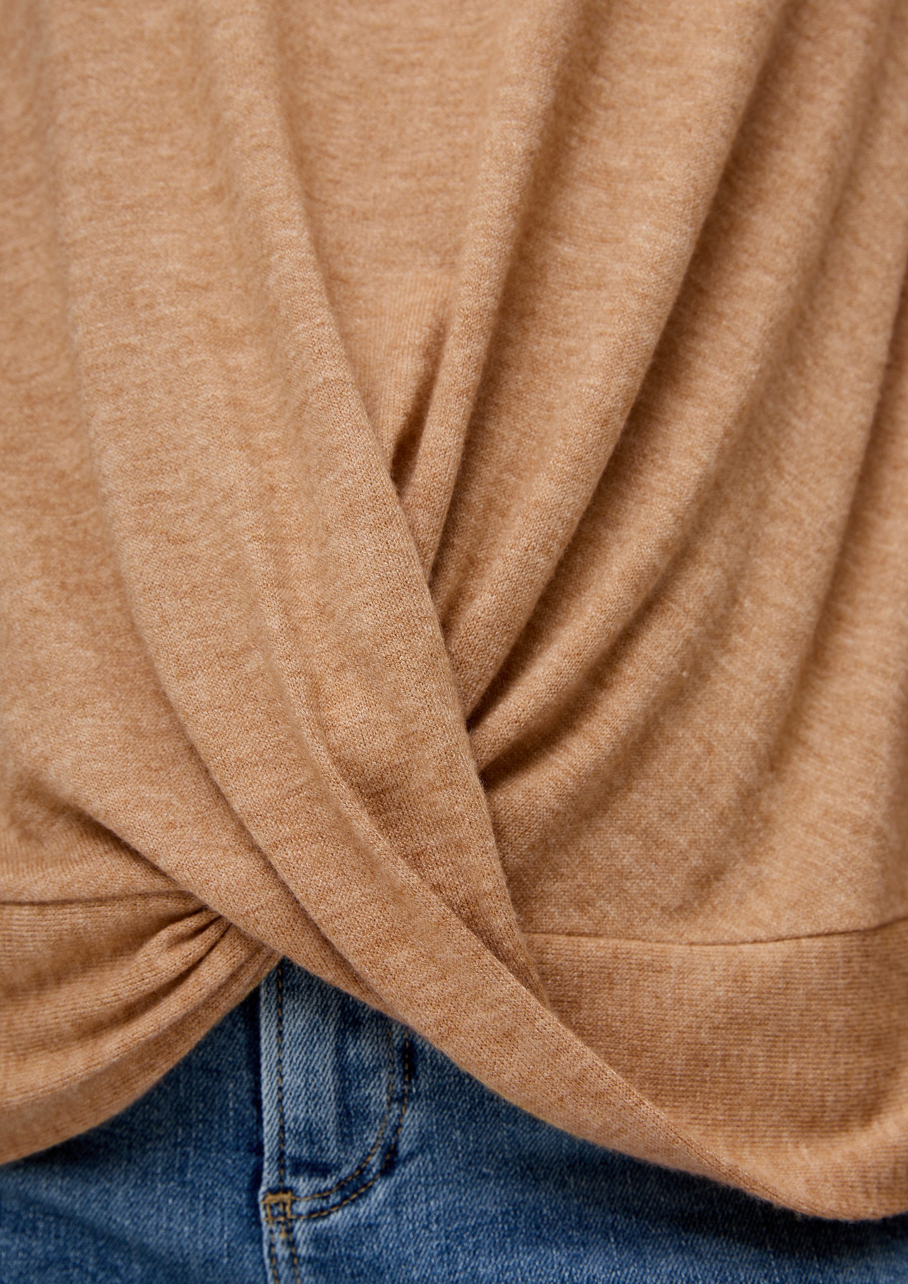 s.Oliver Langarmshirt Longsleeve mit Wickeldetail Knoten günstig online kaufen
