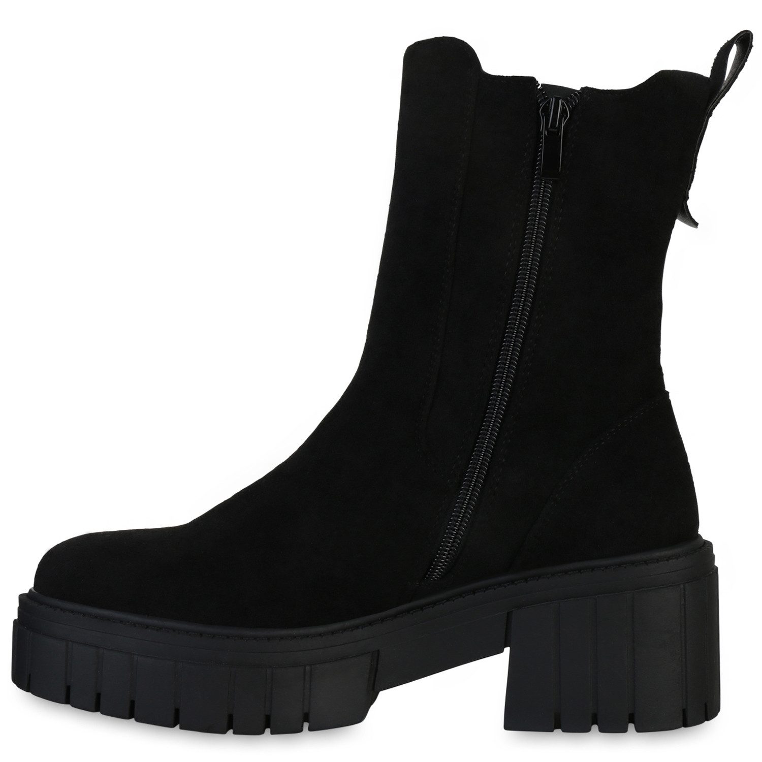 VAN HILL 837673 Plateaustiefelette Damen Stiefeletten Plateau Boots Stiefel günstig online kaufen