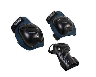 Hudora Protektoren-Set Comfort, Gr. S, M, biomechanische Skate Pads, Knie- & Ellenbogenschoner, Easy Fit