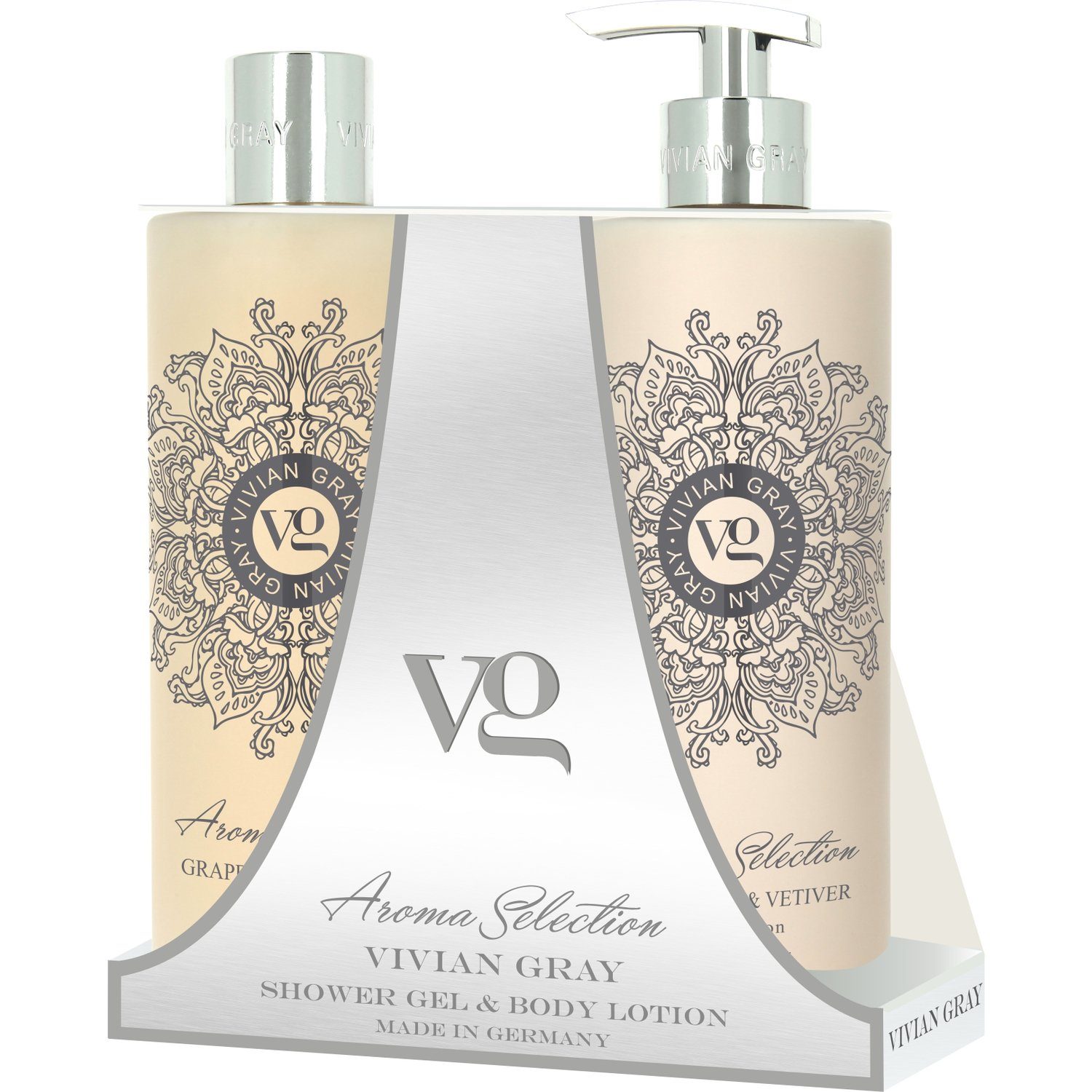 VIVIAN GRAY Hautreinigungs-Set Duschgel & Body Lotion Grapefruit & Vetiver