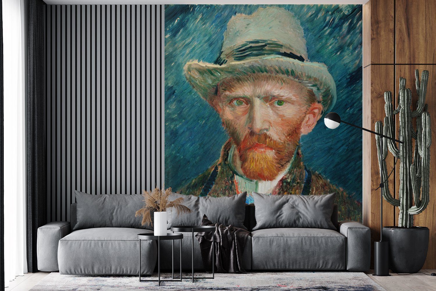 (3 Vliestapete Gogh, Küche, für - van bedruckt, Selbstporträt Fototapete Fototapete Wohnzimmer MuchoWow Schlafzimmer Matt, Vincent St),