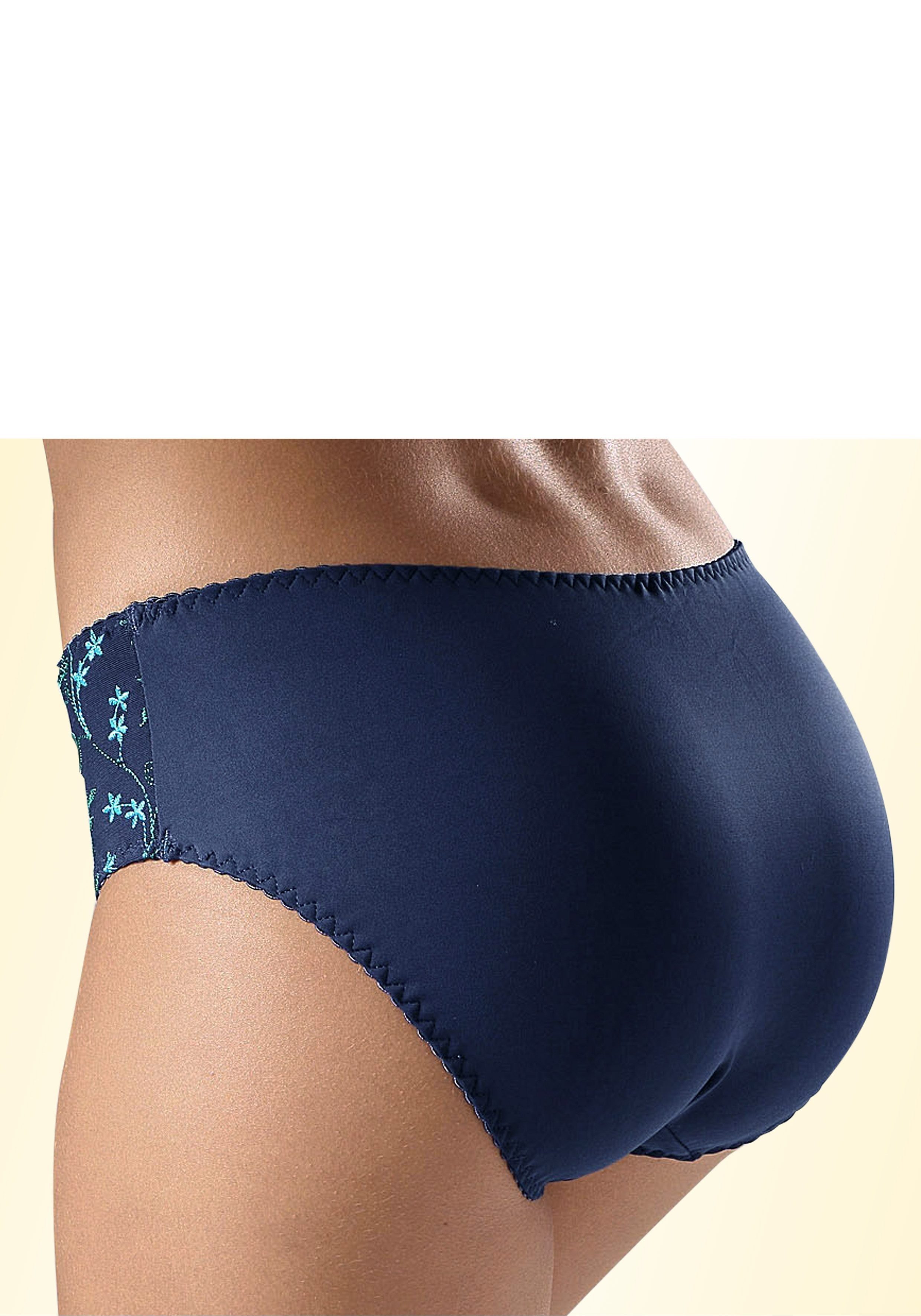 Nuance by Lascana Slip als Dessous-Set kombinierbar mit Blüten-Stickereien – Bild 3 von 5