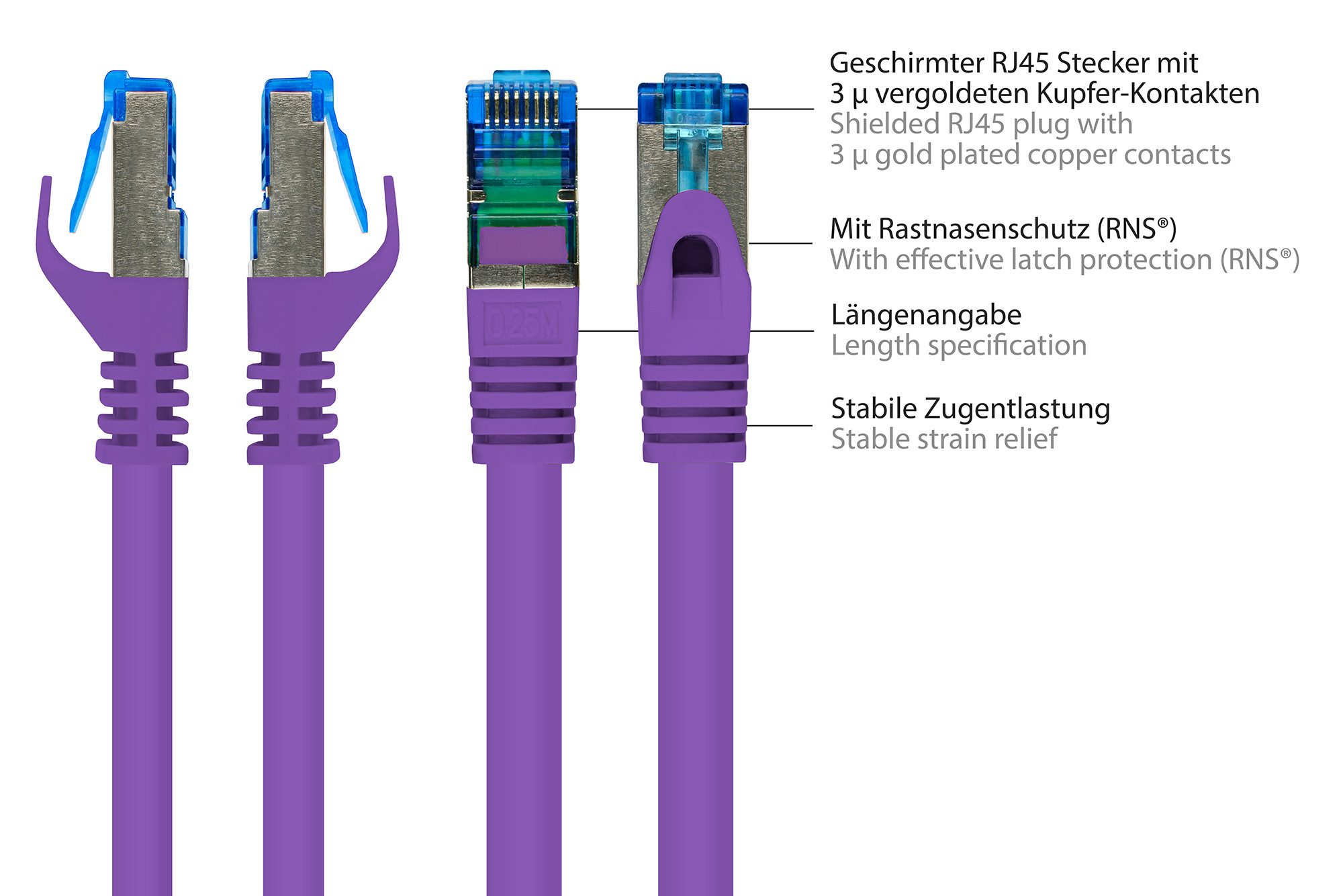 GOOD CONNECTIONS Patchkabel Ethernet Netzwerkkabel, RJ45 Stecker gerade, RJ45 Stecker gerade (300 cm)