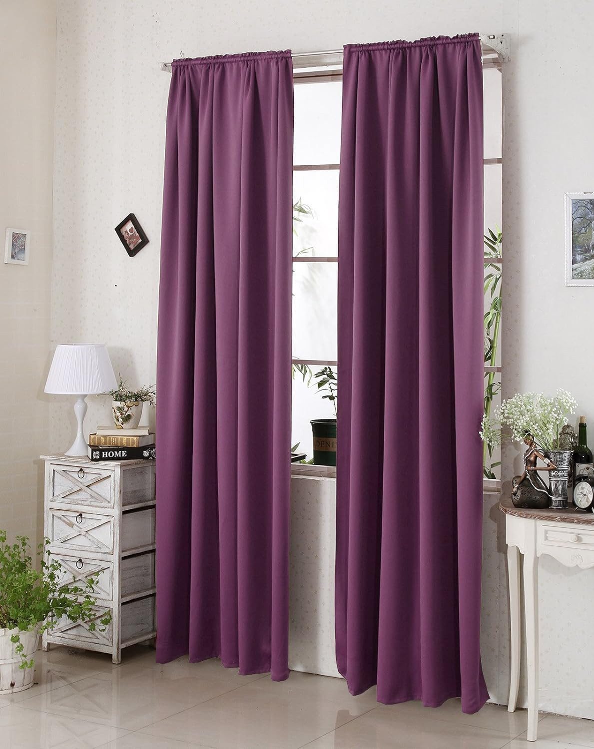 Woltu Gardine (1 St), blickdicht, Blickdicht mit Kräuselband für Schiene, 250 g/m²