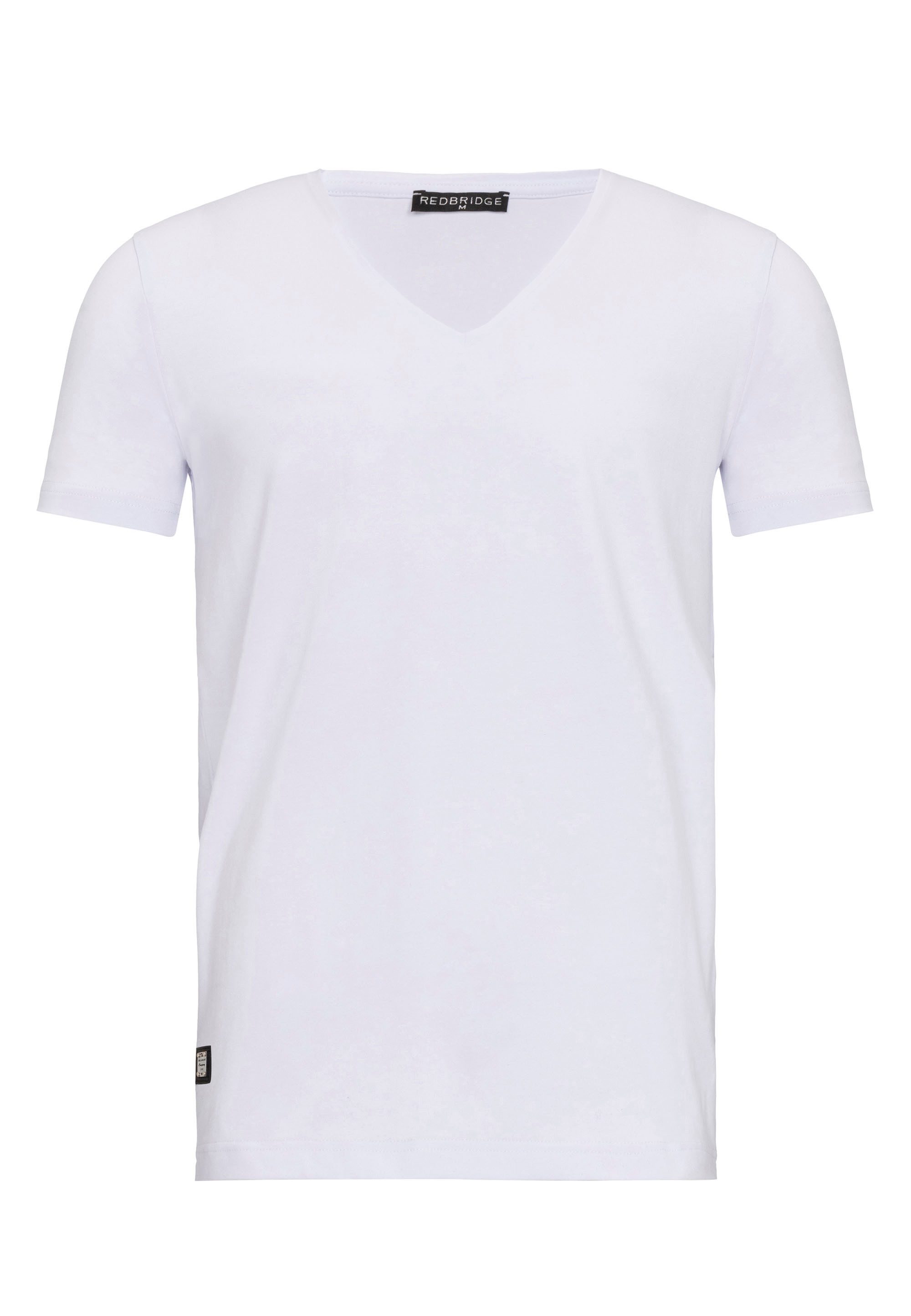 RedBridge T-Shirt mit V-Ausschnitt Weiches Basic-Shirt günstig online kaufen