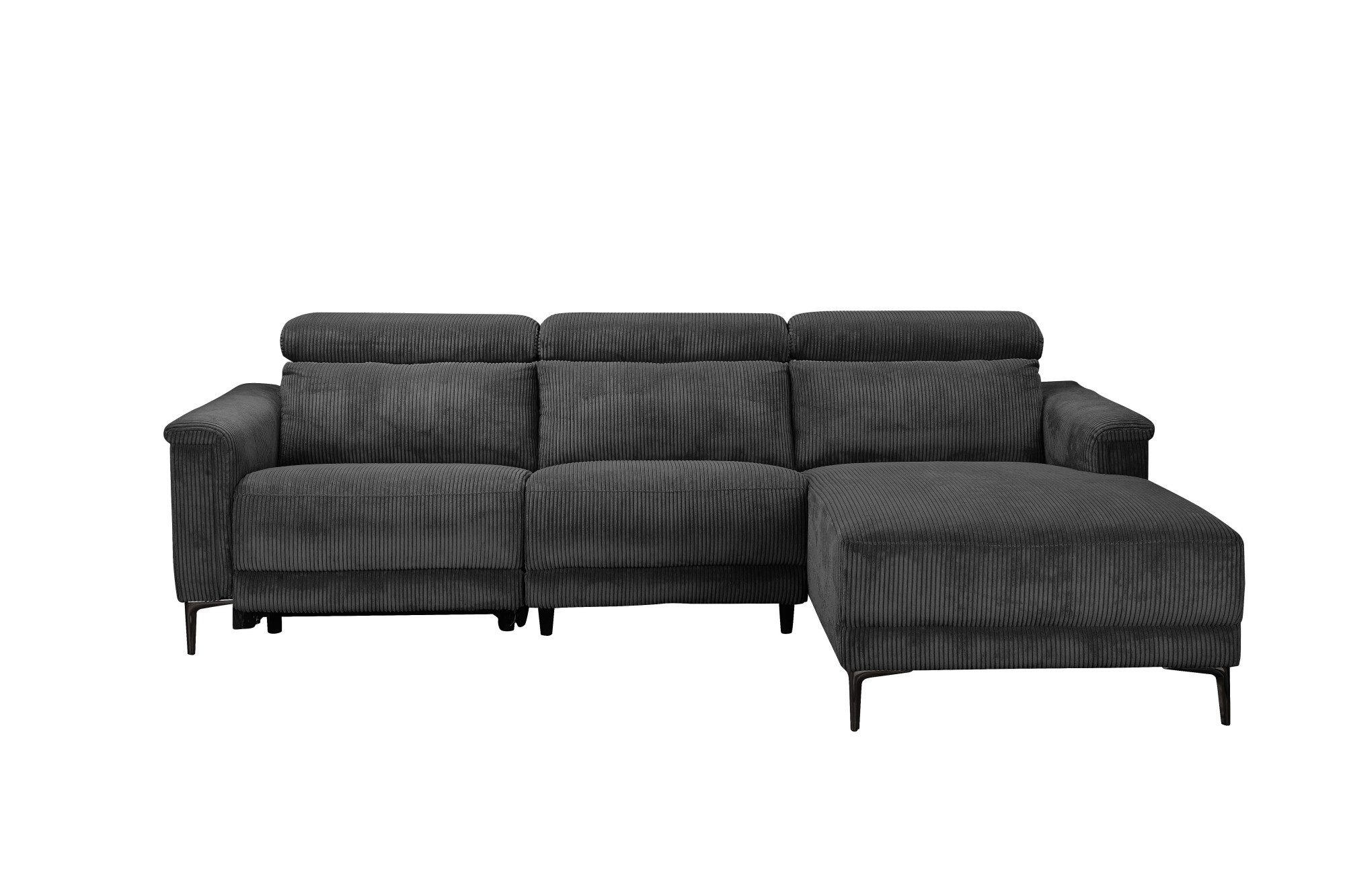 OTTO home Ecksofa LUND Cord, L-Form, 261 cm, man. o. elektr. Relaxfunktion günstig online kaufen