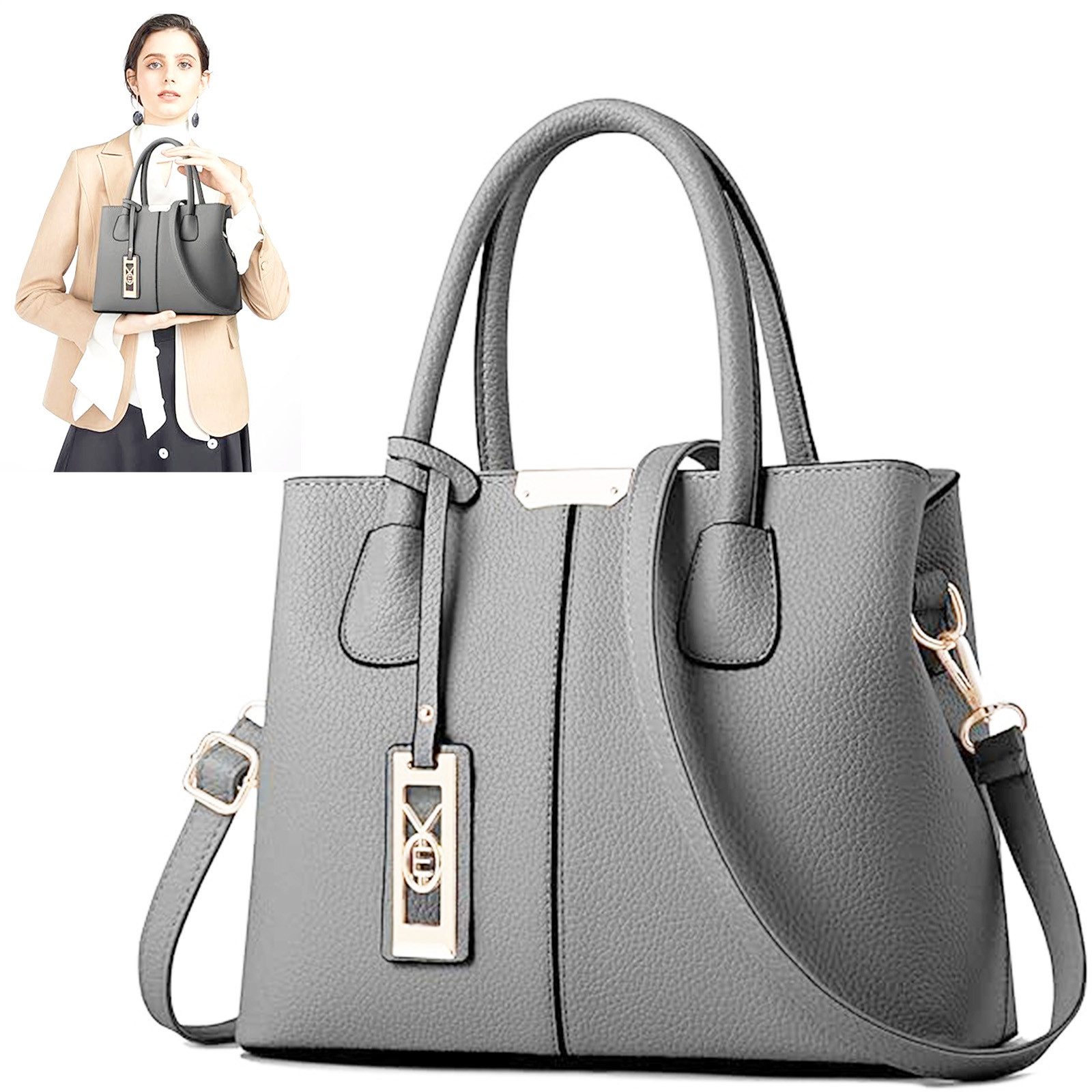 MODFU Henkeltasche Handtasche Umhängetasche Tragetasche Aktentasche günstig online kaufen