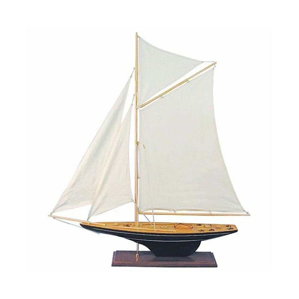 Dekoobjekt Segelyacht, Gaffel Yacht, Segelschiff, Regatta Yacht Modell