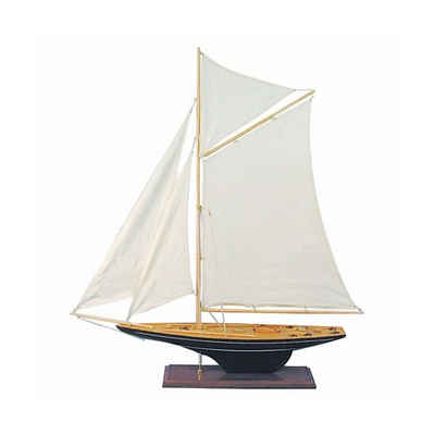 Linoows Dekoobjekt Segelyacht, Gaffel Yacht, Segelschiff, Regatta Yacht Modell, detailgetreue Modelle