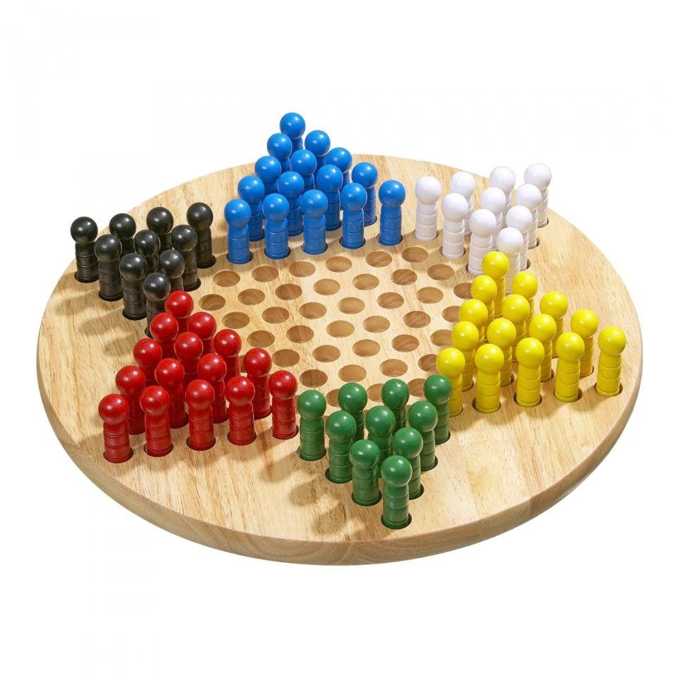 Philos Spiel, Halma - groß - Eschenholz - 75 Spielsteine