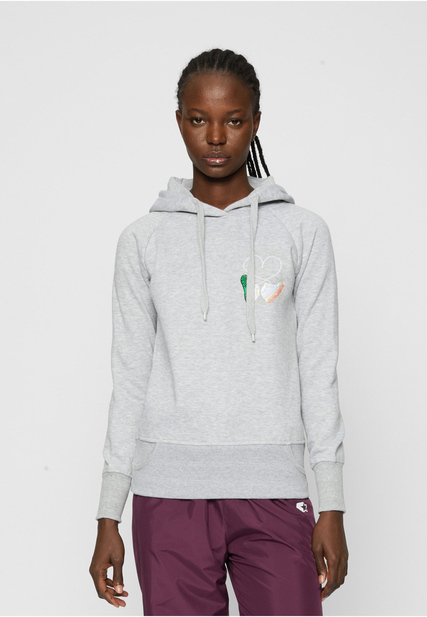 MisterTee Rundhalspullover MisterTee Herren Damen Ladies Kicks Love EMB Hoody (1-tlg) – Bild 3 von 5